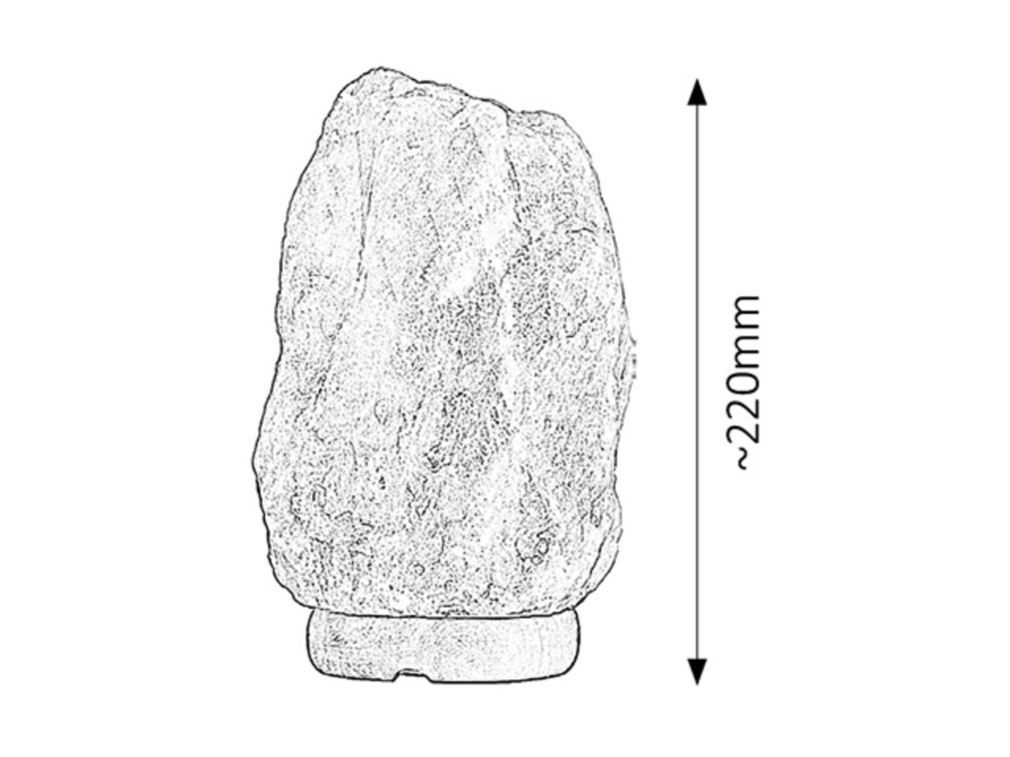 Dekoleuchte Rock 4127, E14, 15W, 2700K, 90lm, Steinsalz-Holz, orange-rot, warmweiß, Innen