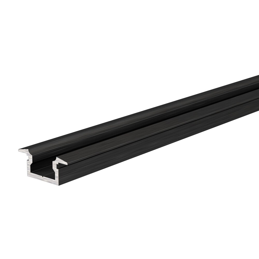 Eindrucksvolles, matt-schwarzes LED-Profil der Marke Deko-Light, für 5-7 mm LED-Streifen
