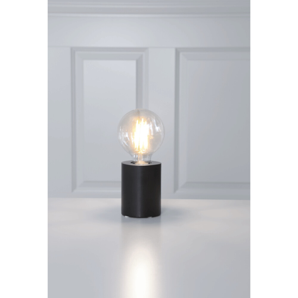 Elegante Stehlampe Tub von Star Trading in Schwarz mit E27 Schalter