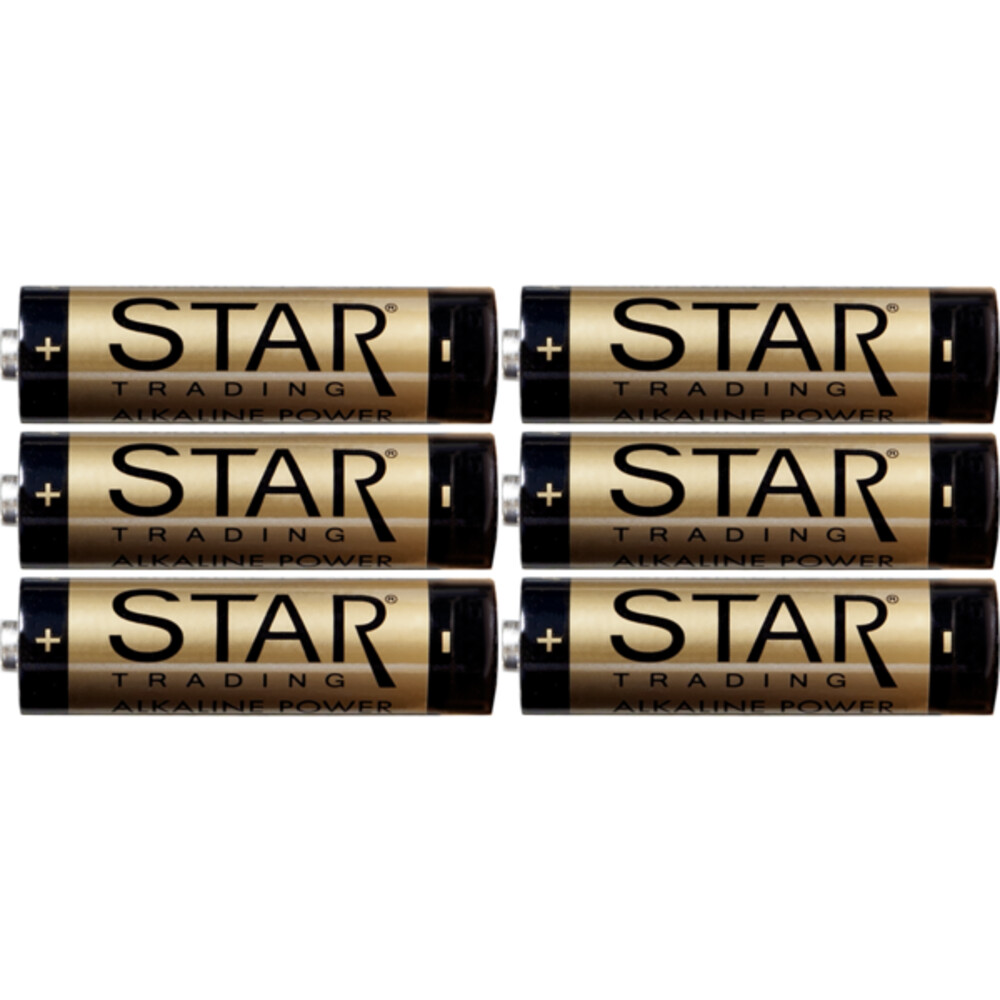Hochwertige AA-Ersatzbatterien von Star Trading, verpackt in ansprechender Kartenpräsentation