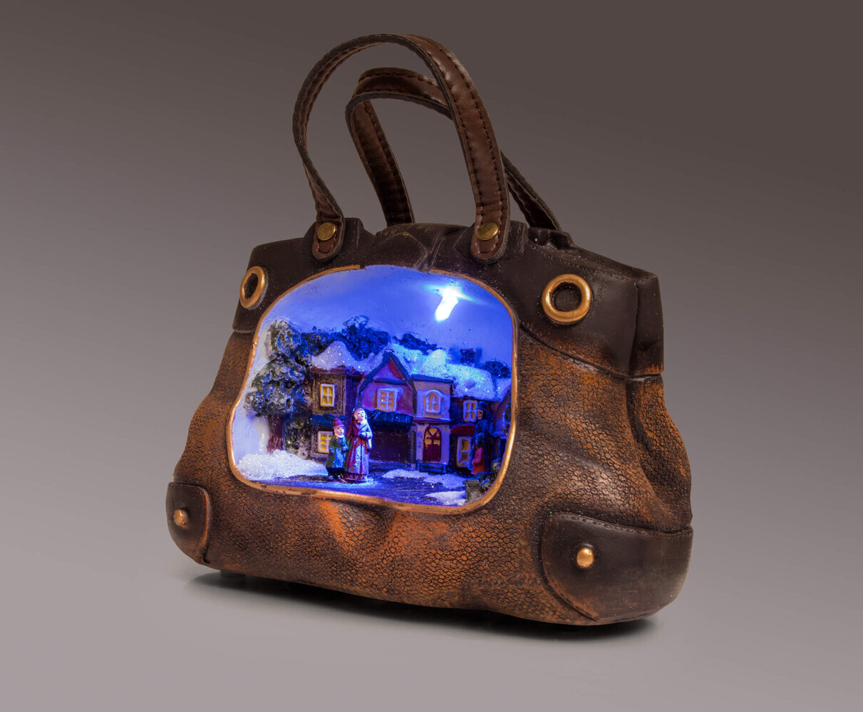 Wunderschön leuchtende Deko-Handtasche für Weihnachten von LED Universum