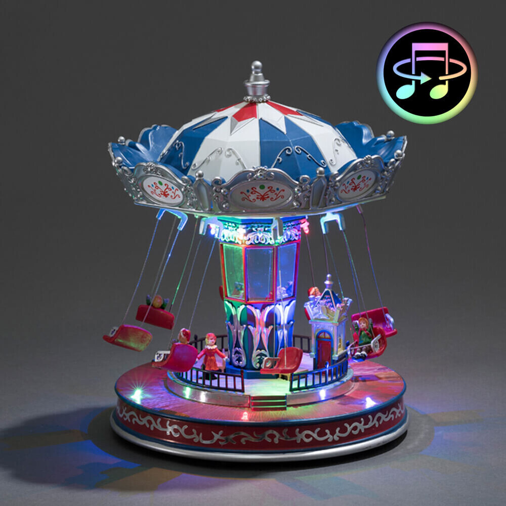 Leuchtfigur von Konstsmide mit animierter LED-Szenerie und 8 klassischen Weihnachtsliedern