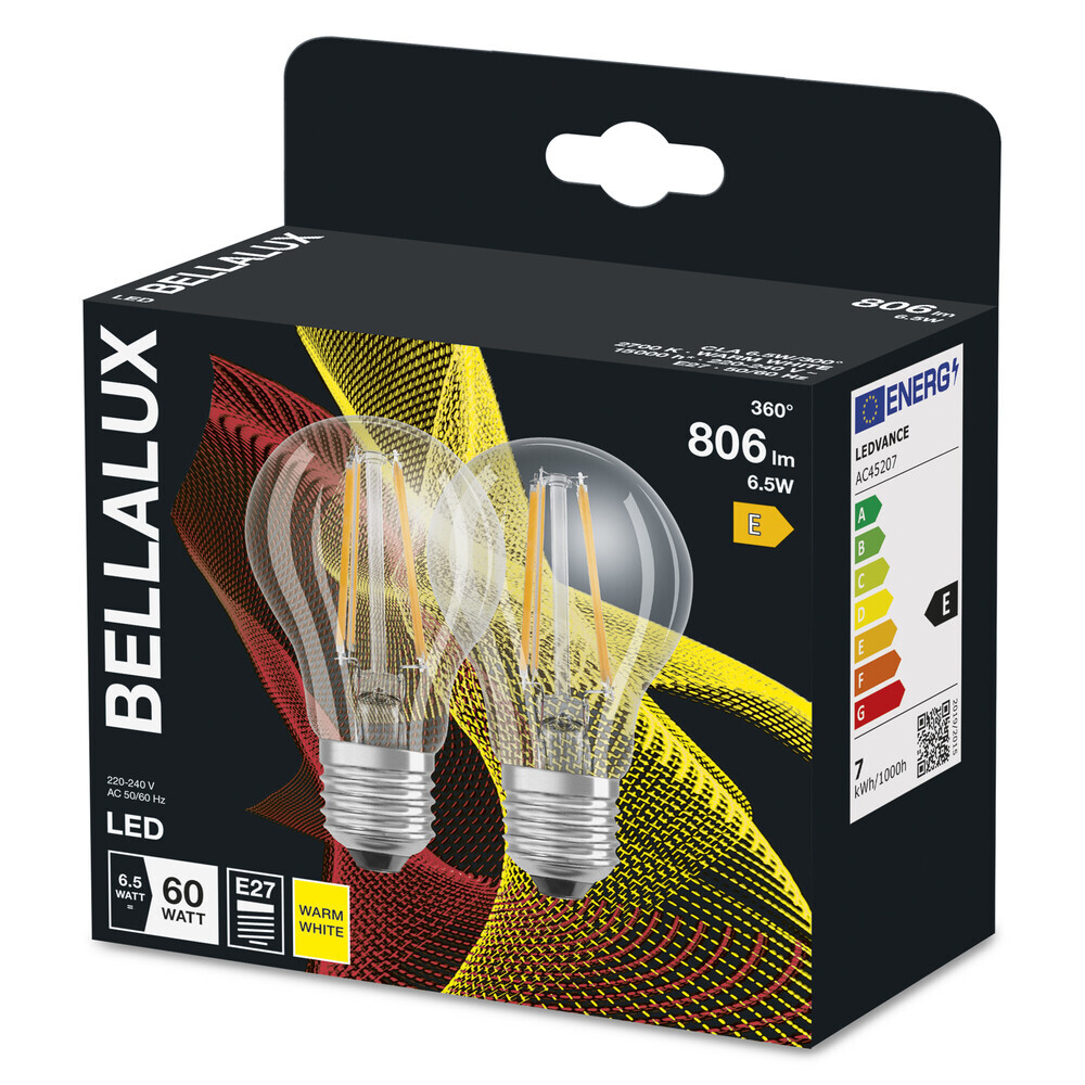 Hochwertiges BELLALUX Leuchtmittel, strahlend helle Lichtausbeute und energieeffizient