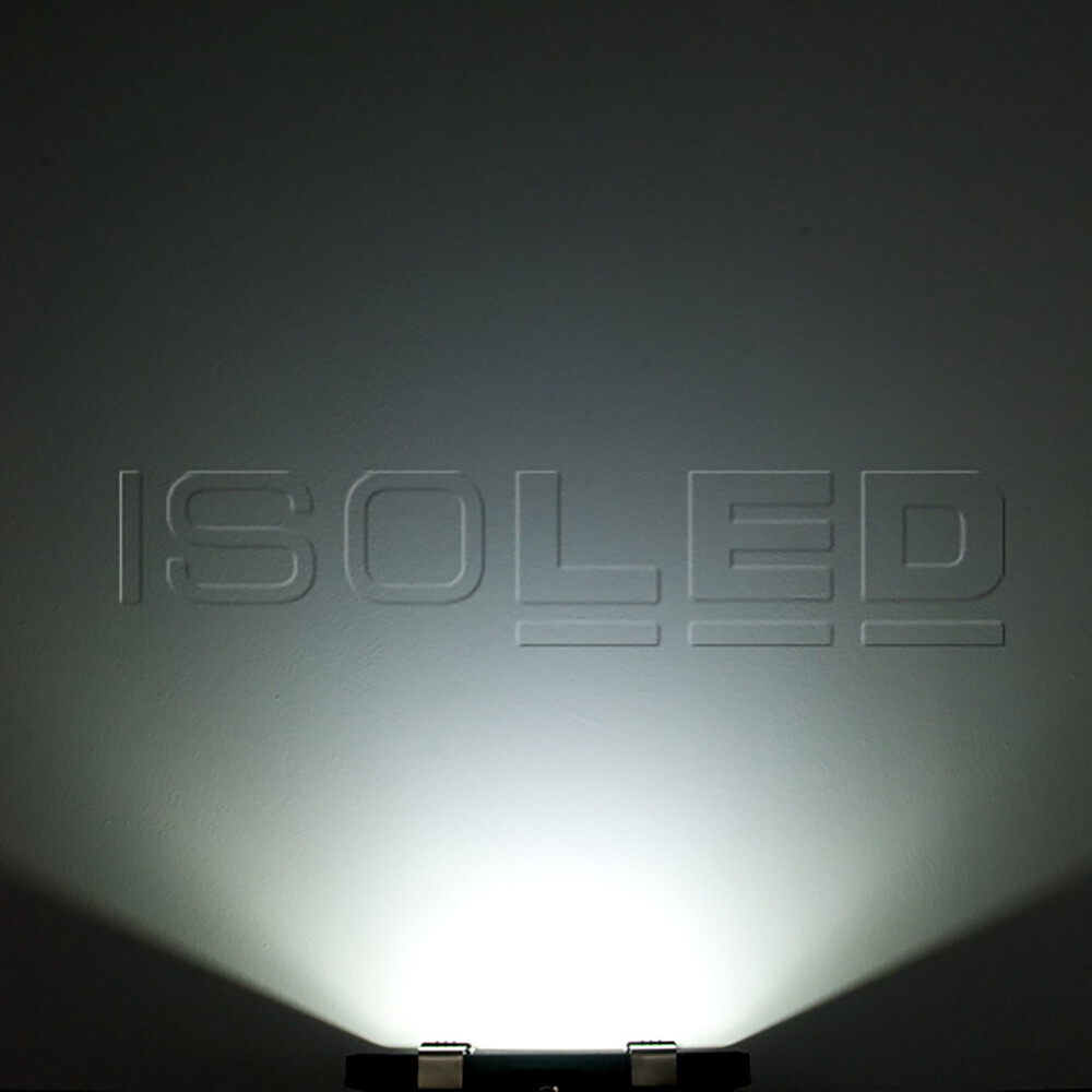 Detaillierte Ansicht einer anthrazitfarbenen Isoled Außenwandleuchte mit neutralweißer LED-Beleuchtung und IP66-Schutzklasse