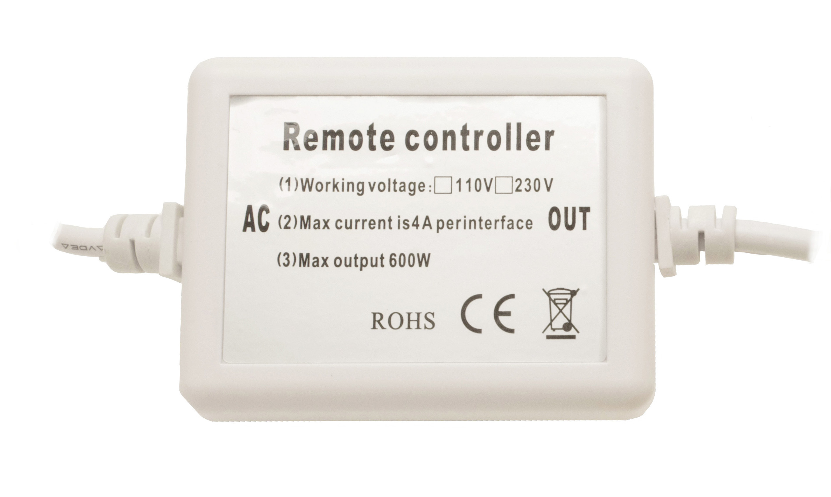 Funkfernbedienung Controller Dimmer Netzkabel 230V für RGB 5050 LED Streifen