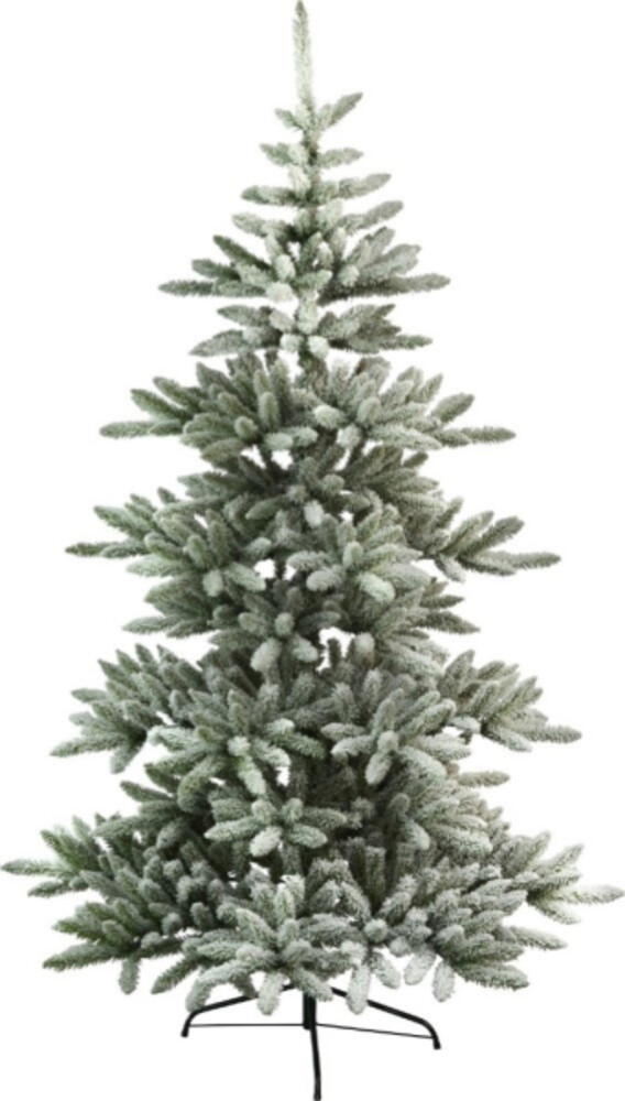 Prächtiger Weihnachtsbaum mit Schneedekor in Grün und Weiß von Star Trading