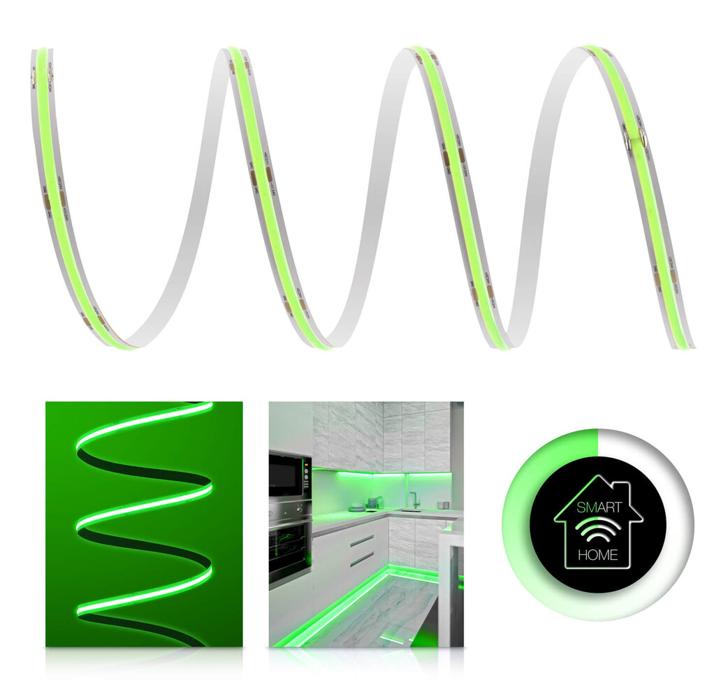 Premium grüner LED Streifen von LED Universum mit Smart Home SET