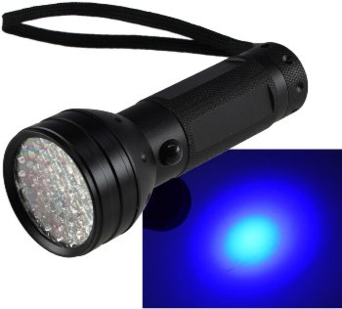 Schicke schwarze Taschenlampe mit starken 51 UV LEDs von ChiliTec