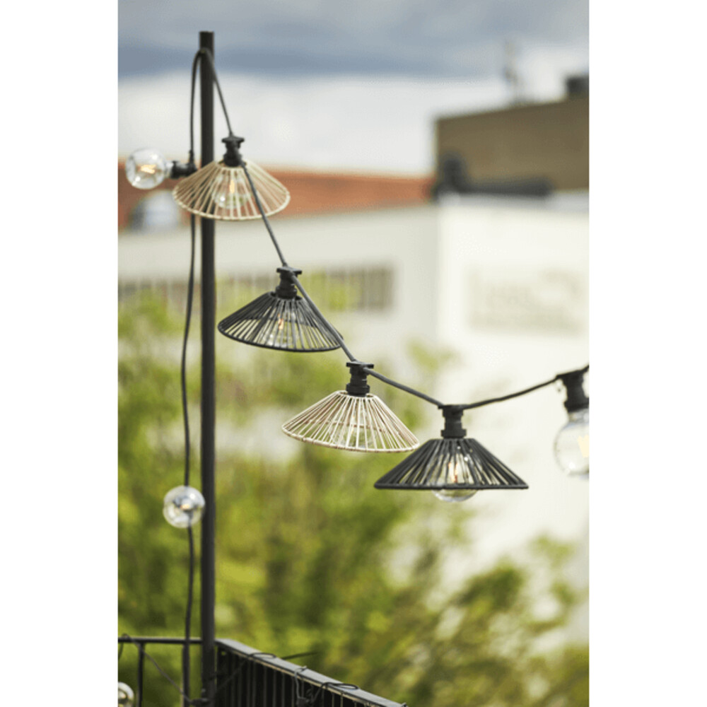 Stilvoller Lampenschirm in Beige von Star Trading, geeignet für E27, ideal für den Außenbereich