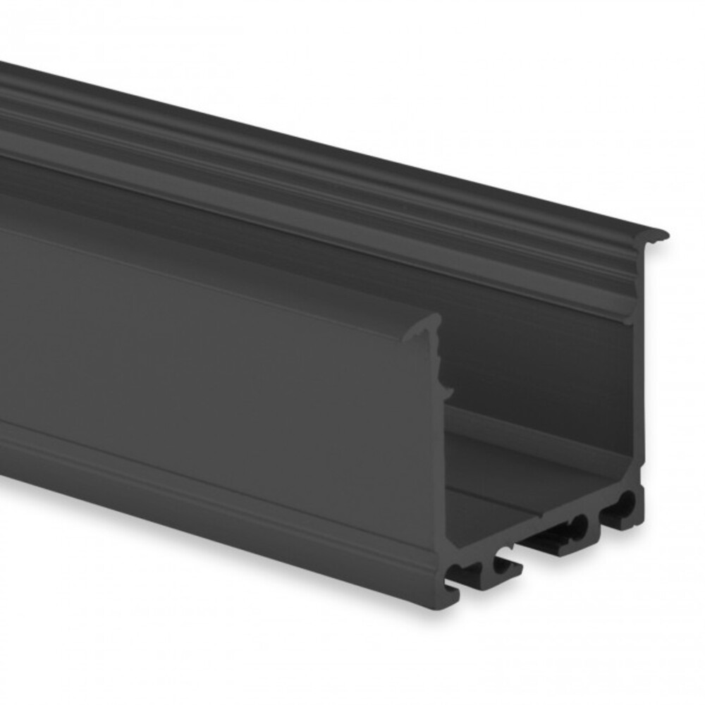 Schwarzes LED-Einbauprofil von GALAXY profiles, langlebig und hochwertig, für max. 24 mm LED-Stripes