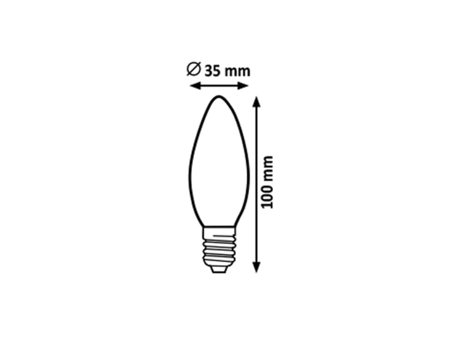 Filament Leuchtmittel 1527, E14, 4,2W, 4000K, 470lm, neutralweiß, ø35mm