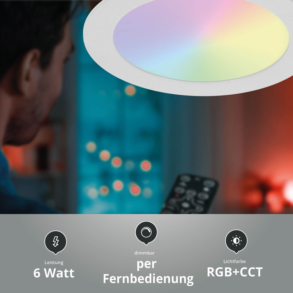 modernes LED Einbaustrahler RGB CCT ohne Fernbedienung von LED Universum