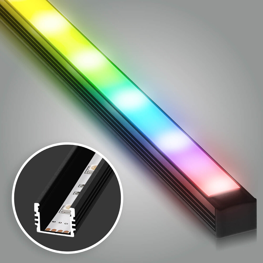 Beeindruckende LED Leiste Basic Classic von LED Universum in schwarz