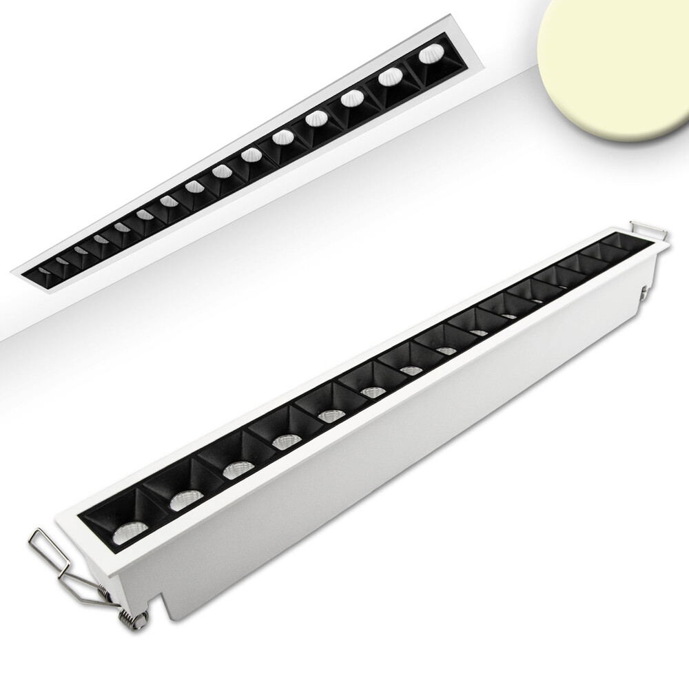 stilvolle und dimmbare LED-Einbauleuchte in Schwarz und Weiß von Isoled