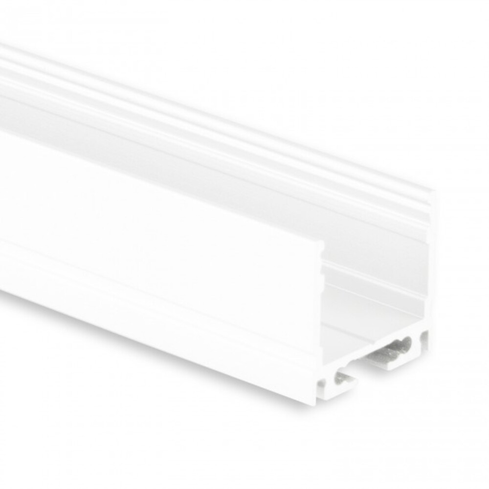 Modernes weißes LED Aufbauprofil von GALAXY profiles, perfekt für 16 mm breite LED Stripes