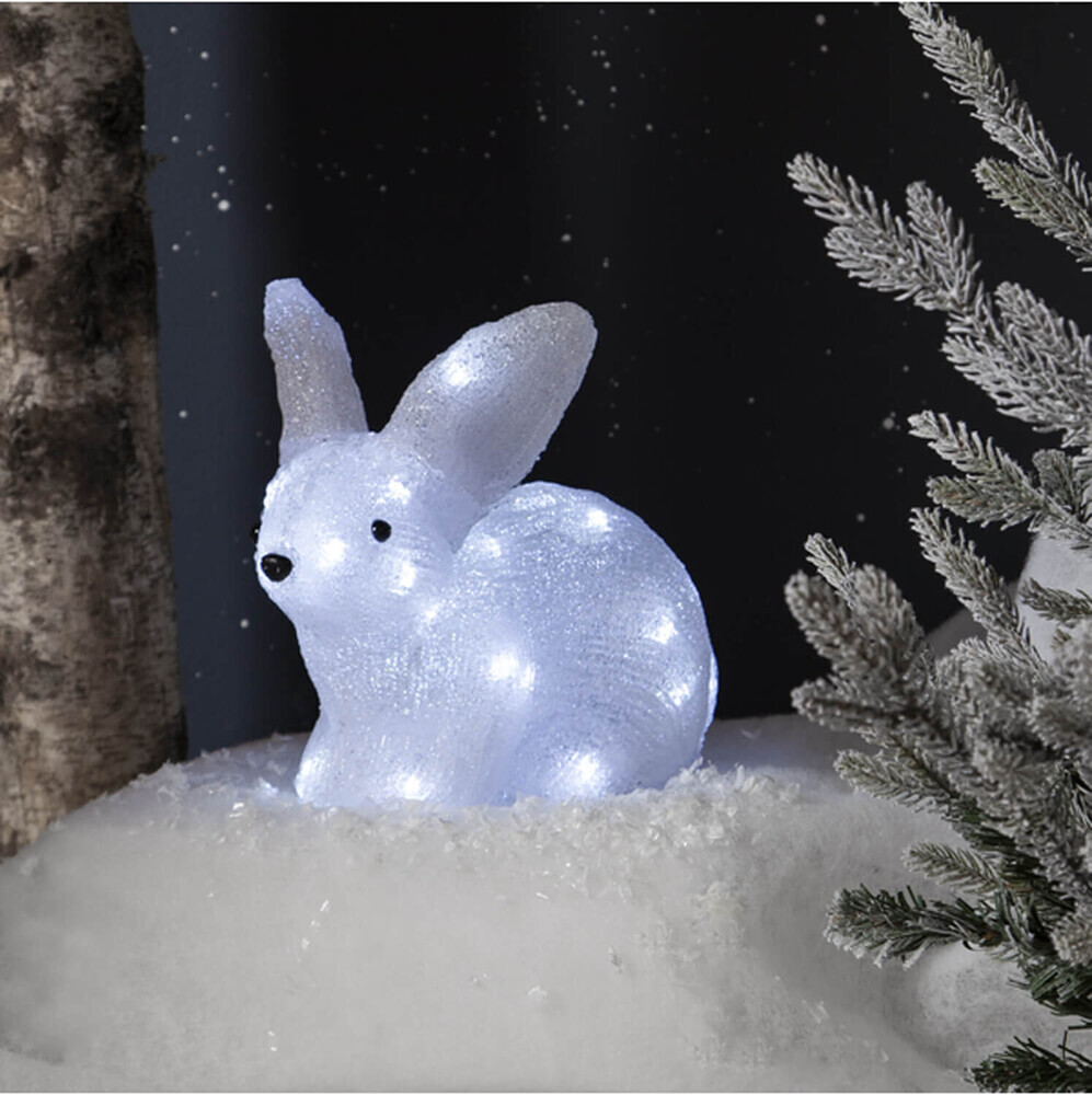 Liegender Acrylfigur-Kaninchen beleuchtet mit 12 LED von Star Trading
