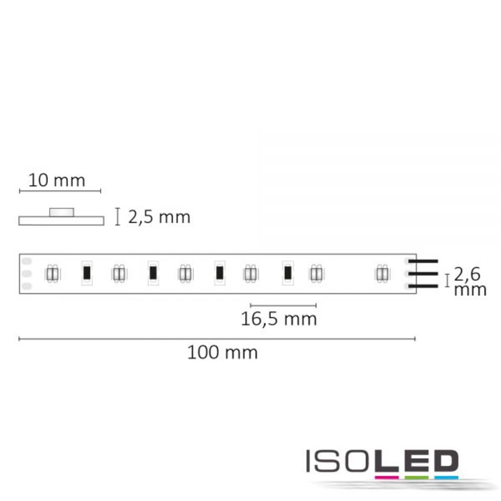hochwertiger LED Streifen der Marke Isoled in weiß
