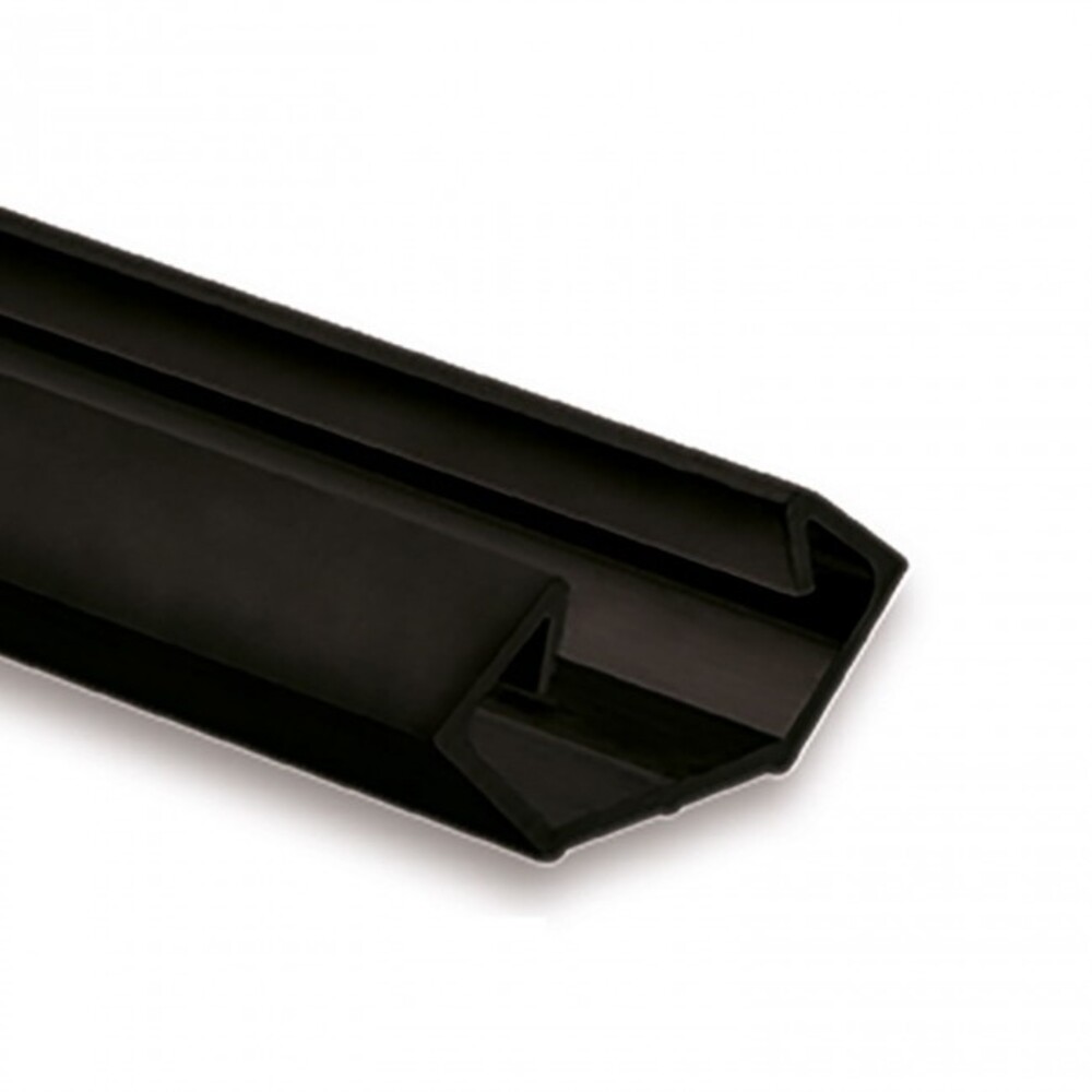 Schwarz lackiertes GALAXY profiles LED Profil in einer Länge von 200 cm, geeignet für LED Stripes bis 11 mm Dicke