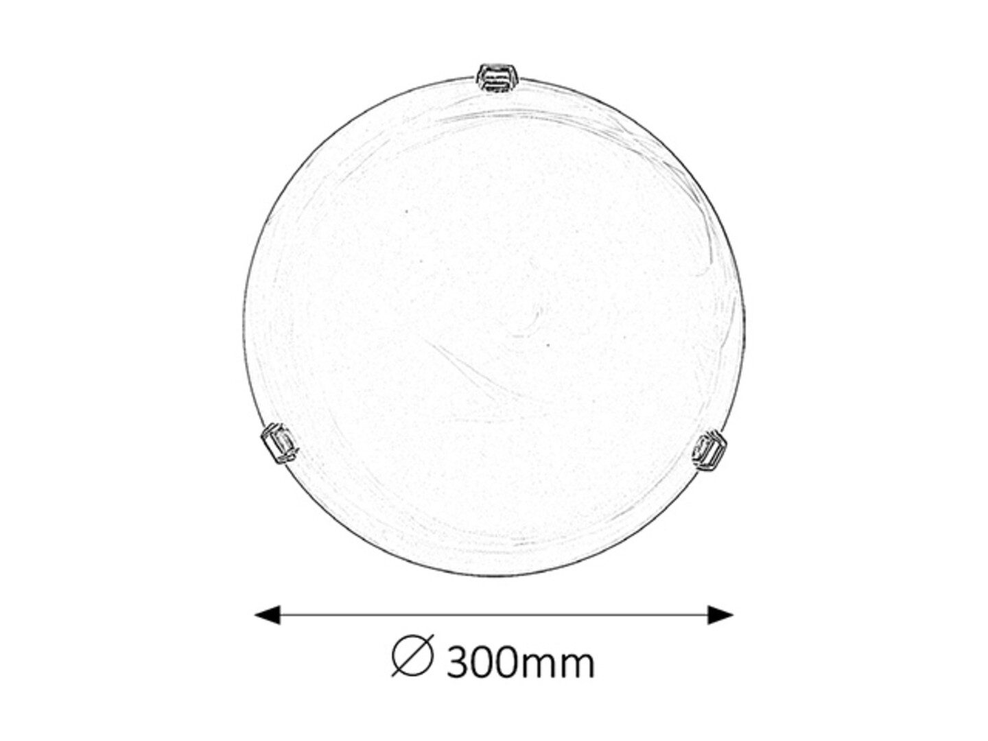 Deckenleuchte 1 Spot Alabastro 3201, E27, Metall, weiß, rund, Klassisch, ø300mm