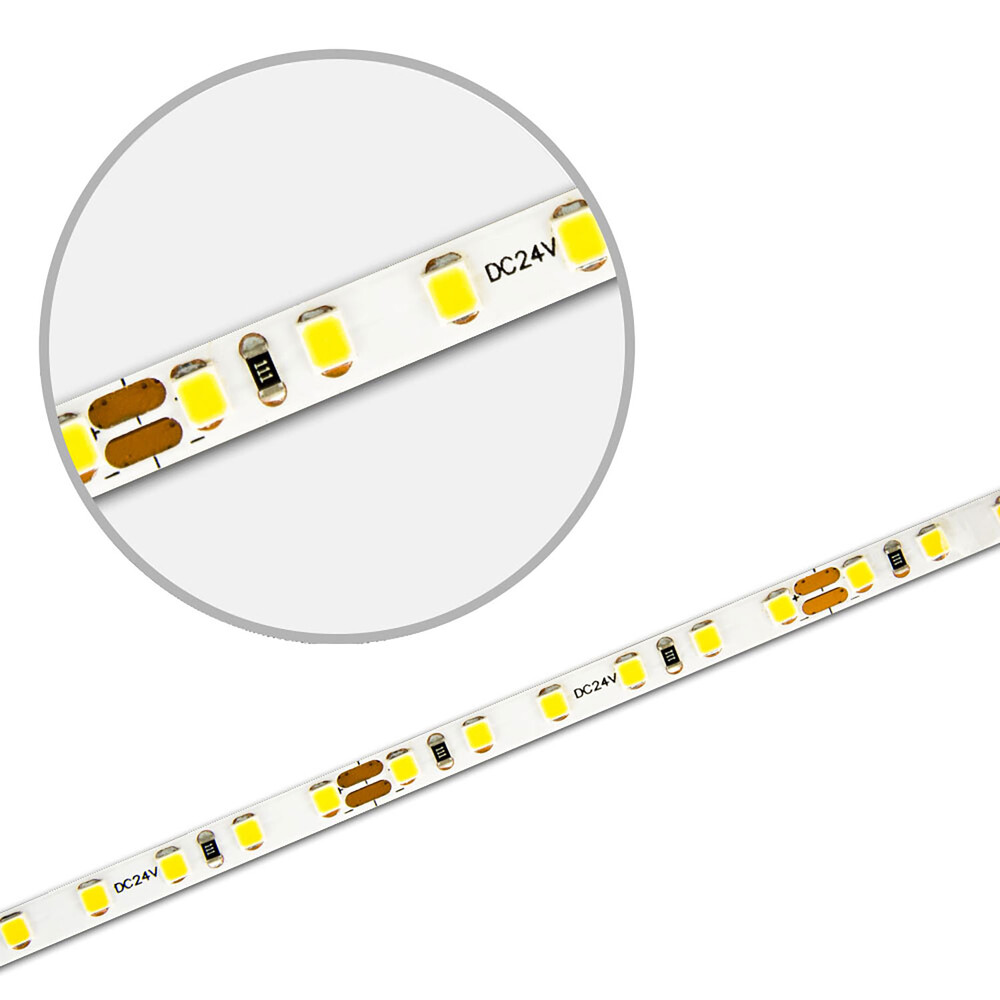 Bild eines Isoled LED Streifen mit warmweißer Farbgebung und hervorragender Farbwiedergabe