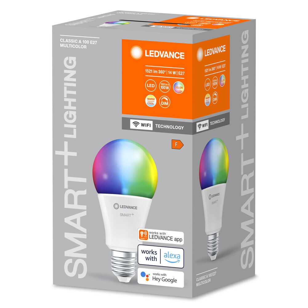 Hochwertiges, farbiges LED-Leuchtmittel von LEDVANCE mit stimmungsvollem Multicolour-Licht
