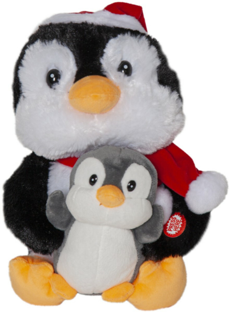 Bunte Leuchtfiguren in Form von fröhlichen Pinguinen, die singend 'Let it Snow' darbieten von Star Trading