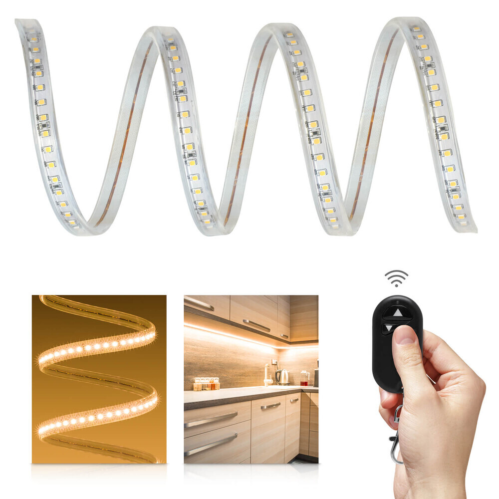 HOVVIDA LED Strip 20M, 30 LEDs/Meter, 24V RGB LED Streifen, in