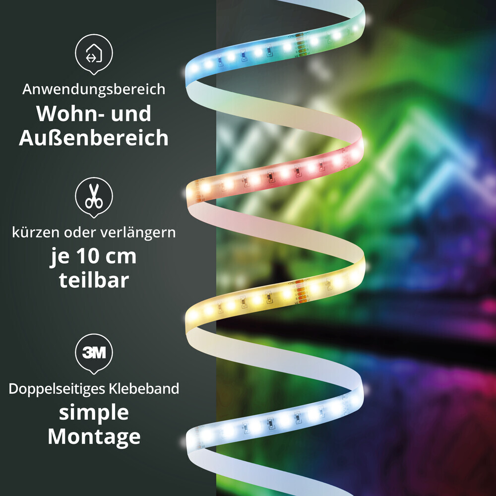 Hochwertiger, lebendig farbiger LED Streifen von LED Universum sorgt für Atmosphäre