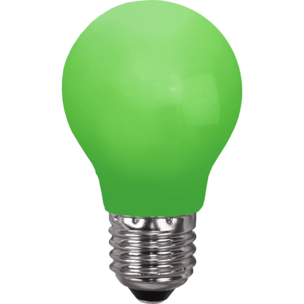 Grün leuchtendes LED-Leuchtmittel von Star Trading aus satiniertem Polycarbonat