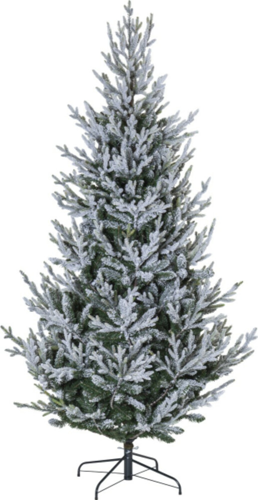 Schmückender grüner Weihnachtsbaum mit Schneedekor von Star Trading