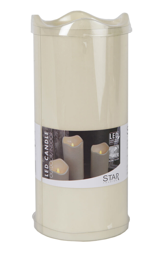 Bezaubernd flackernde LED Kerze von Star Trading mit praktischer Timerfunktion