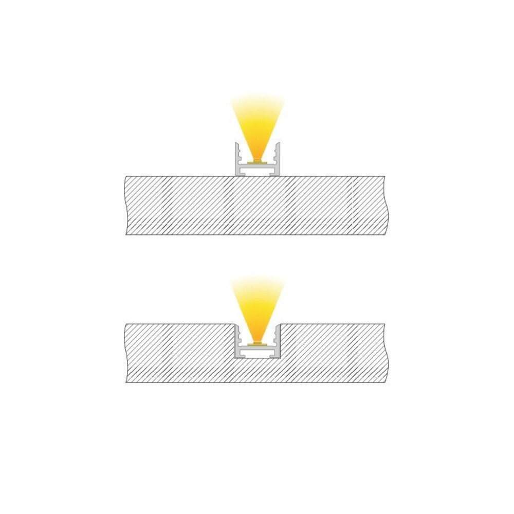 Elegantes silber eloxiertes LED-Profil der Marke Deko Light