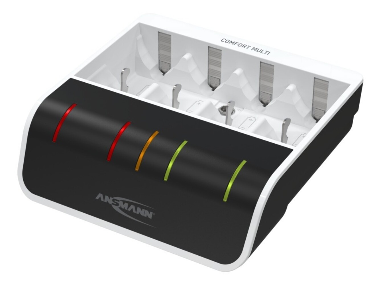Hochwertiges Akku-Ladegerät von Ansmann, ideal zum Aufladen von NiMH und NiCD Batterien