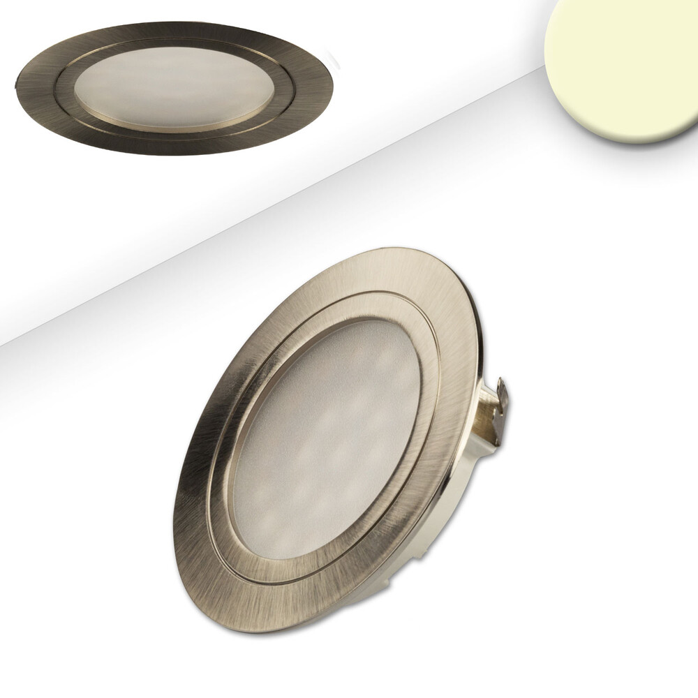 Schickes Miniformat Deckenstrahler und Spots von Isoled in stilvollem Silber mit angenehmem warmweißen Licht