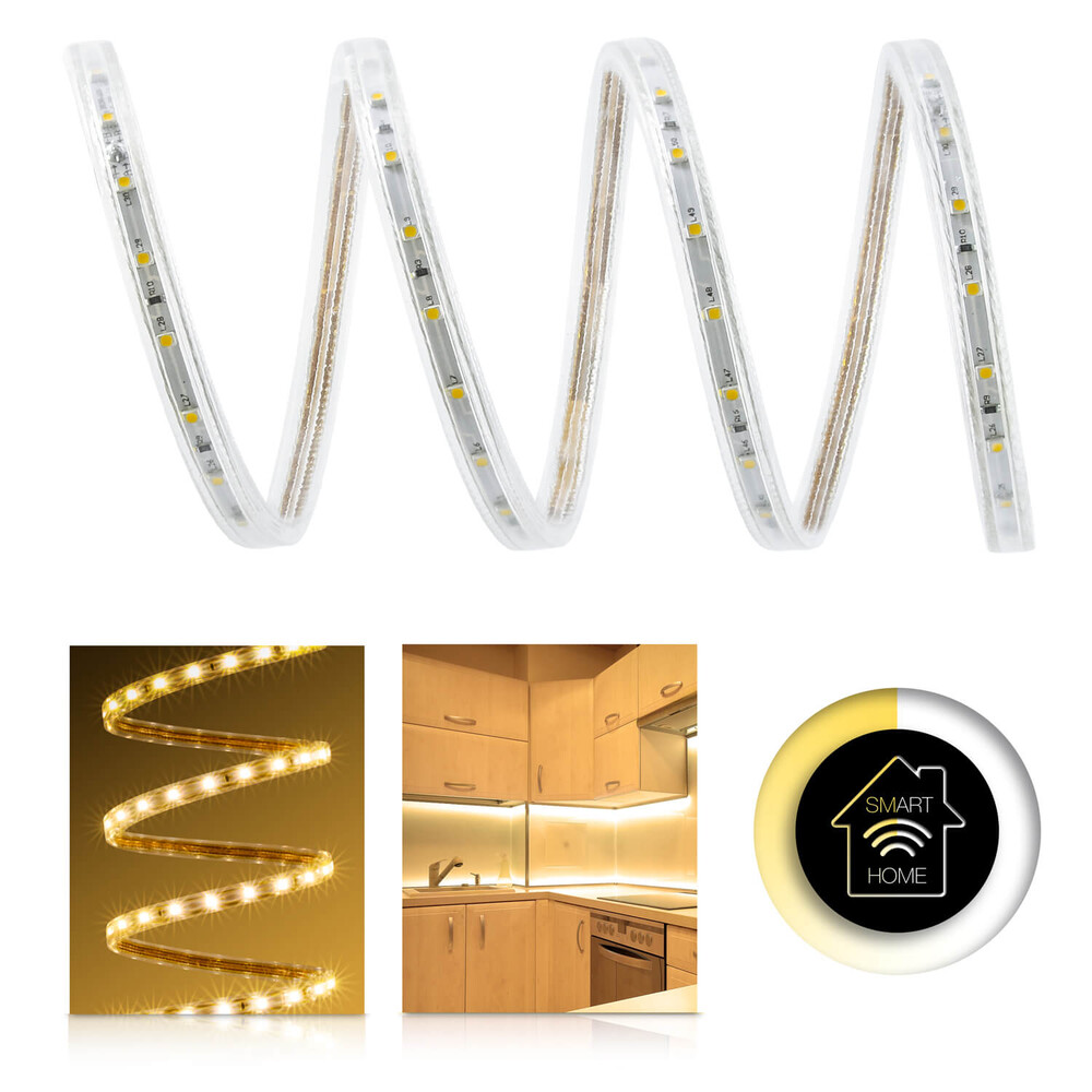 Premium warmweißer LED Streifen von LED Universum für Smart Home Set