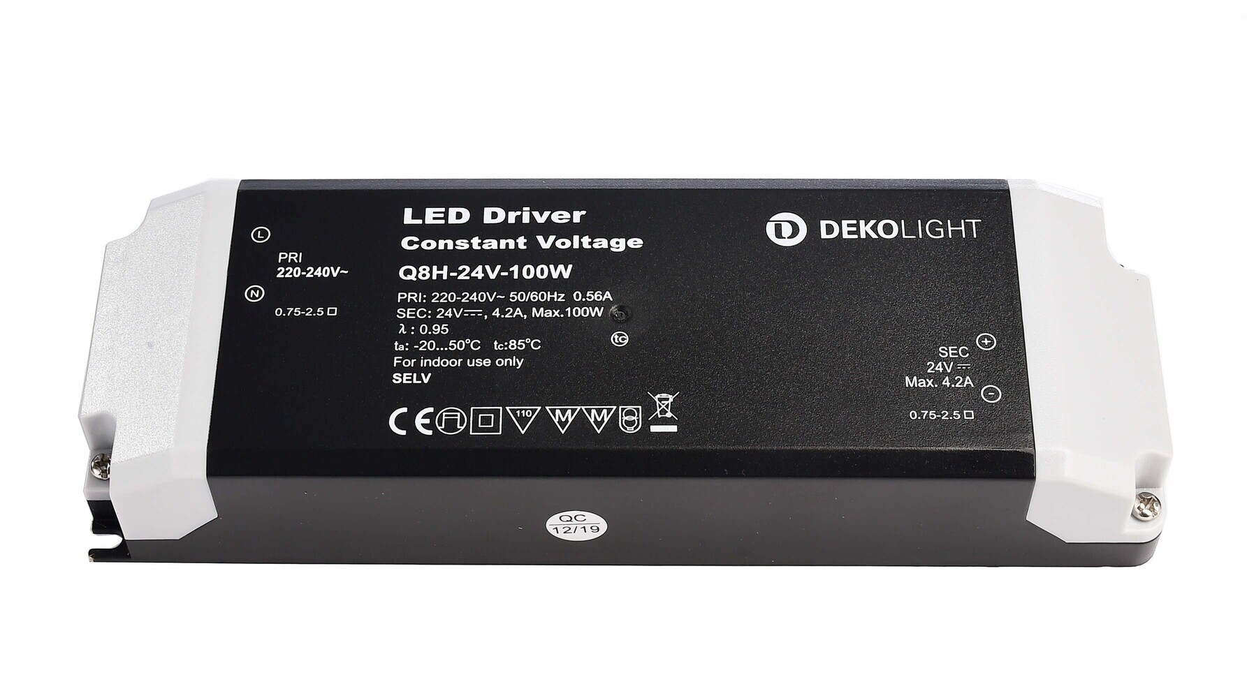Hochwertiges LED-Netzteil von Deko-Light, spannungskonstant und optimiert für 24V DC Betrieb