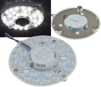 LED Umrüstmodul "UM12nw" für Leuchten, Ø125mm, 12W, 1100lm, 4000K, Magnethalter