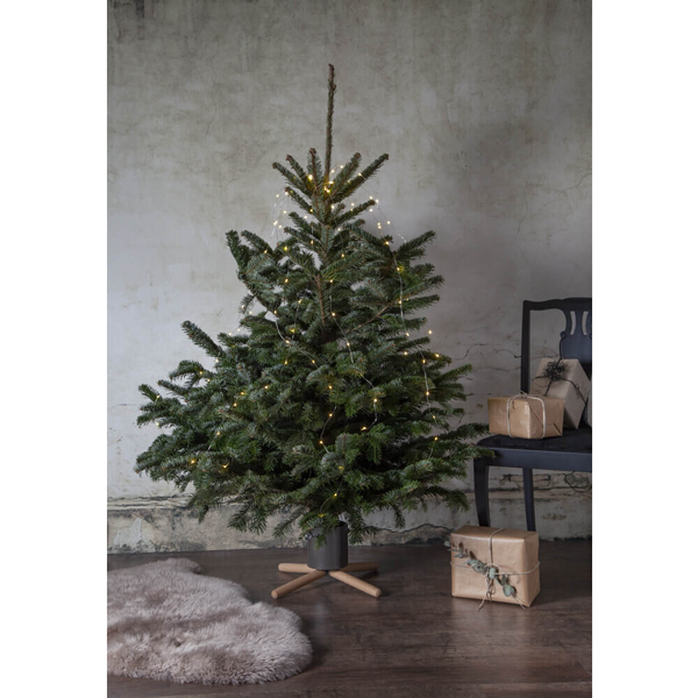 Brauner, graniger Weihnachtsbaumständer von Star Trading mit einem Durchmesser von 11 cm