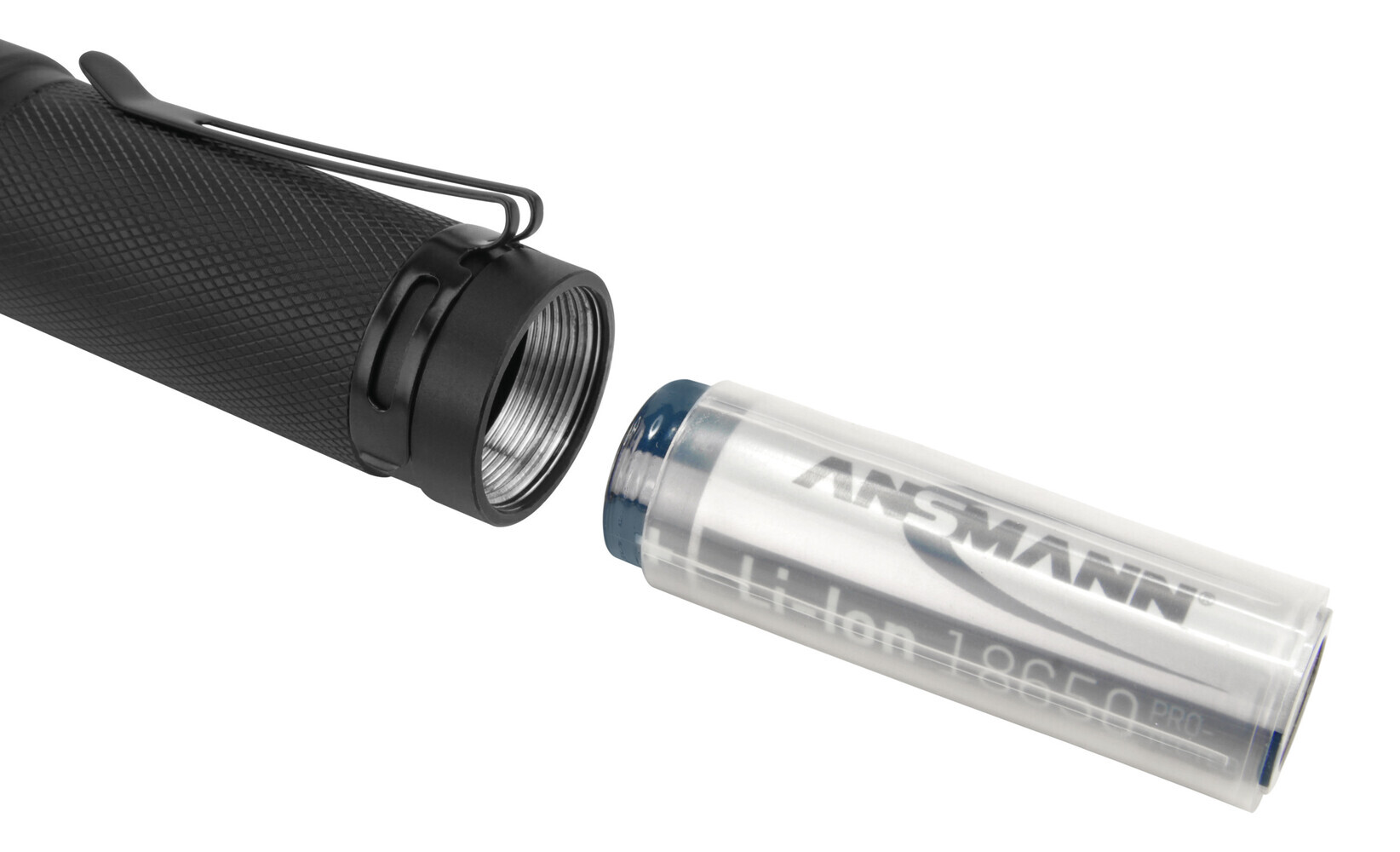 Hochleistung-Taschenlampe von Ansmann in schwarzem Design