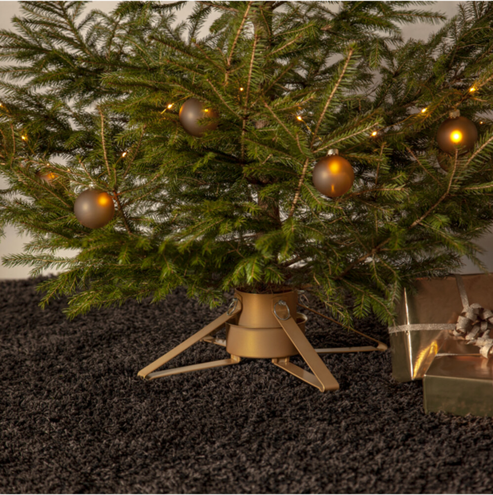 Eleganter goldener Weihnachtsbaumständer aus Metall von Star Trading