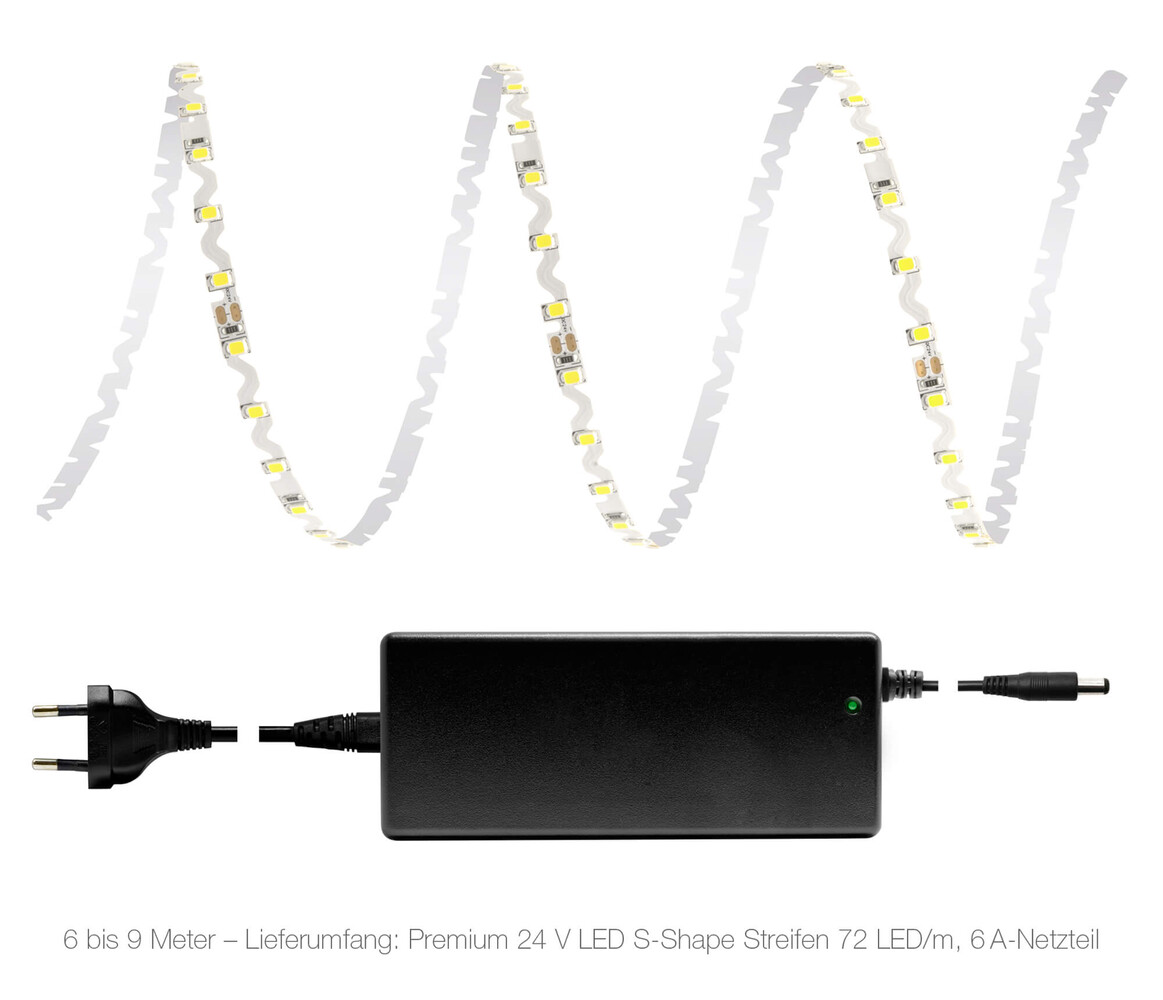 Premium 24V LED S Shape Streifen von LED Universum mit kaltweißem Leuchten und Smart-Home-Funktionalität