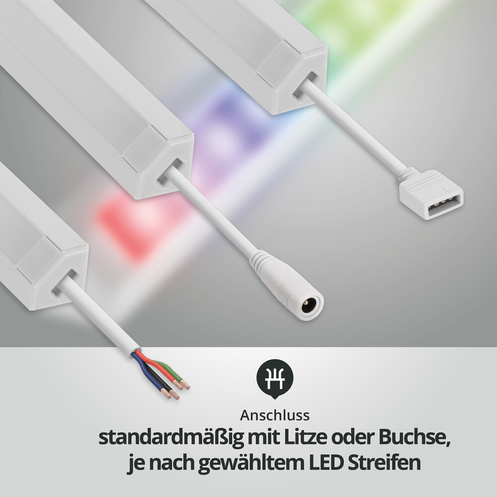 Farbenfrohe LED Leiste Classic in silber von LED Universum