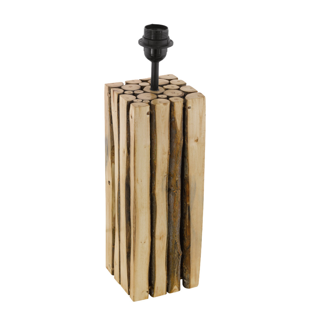 Tischleuchte "RIBADEO" Holz, braun, 60W, E27, IP20, L120mm, 49831