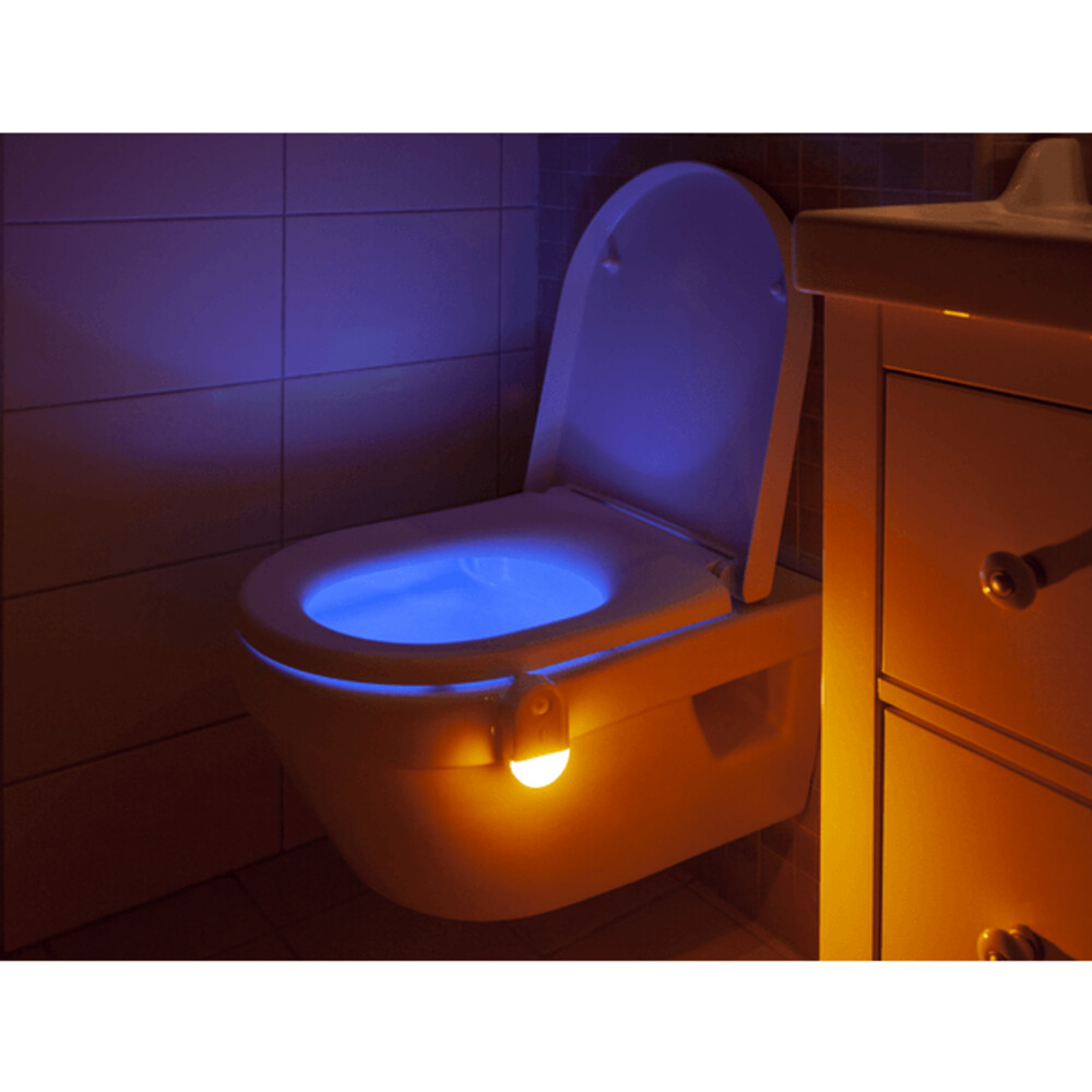Flexibles und farbenfrohes LED-Nachtlicht von Star Trading, perfekt für die Toilette oder Wand