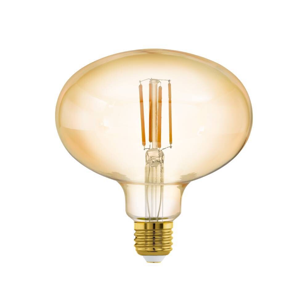 Stilvolles, amberfarbenes LED-Leuchtmittel von EGLO, erzeugt angenehmes 2200K warmes Licht