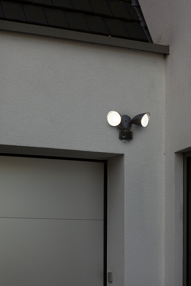Moderne ECO-LIGHT LED Kameraleuchte DRACO zur Außenwandbeleuchtung