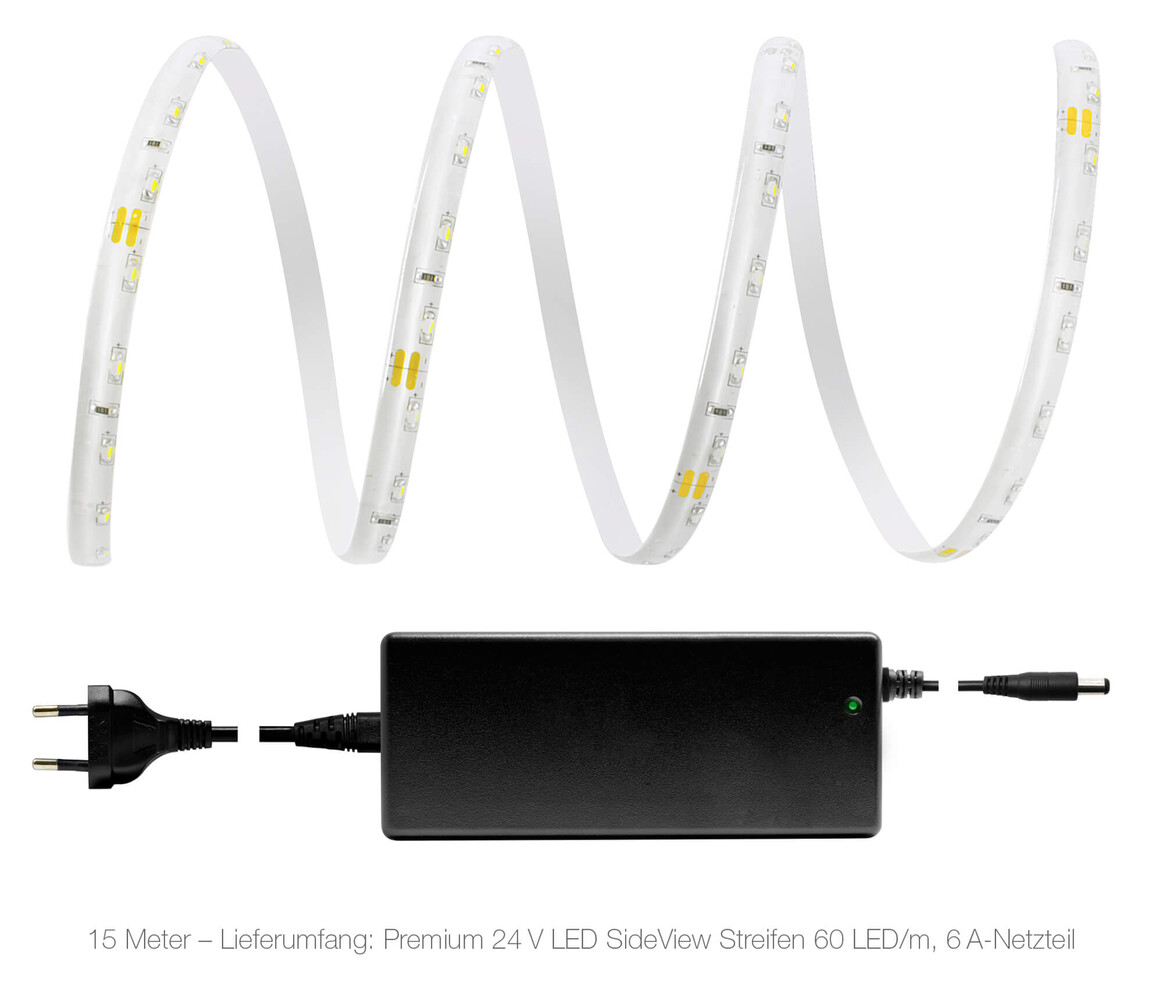 Premium kaltweißer LED Streifen von LED Universum mit hoher Leuchtkraft und effizientem Energieverbrauch