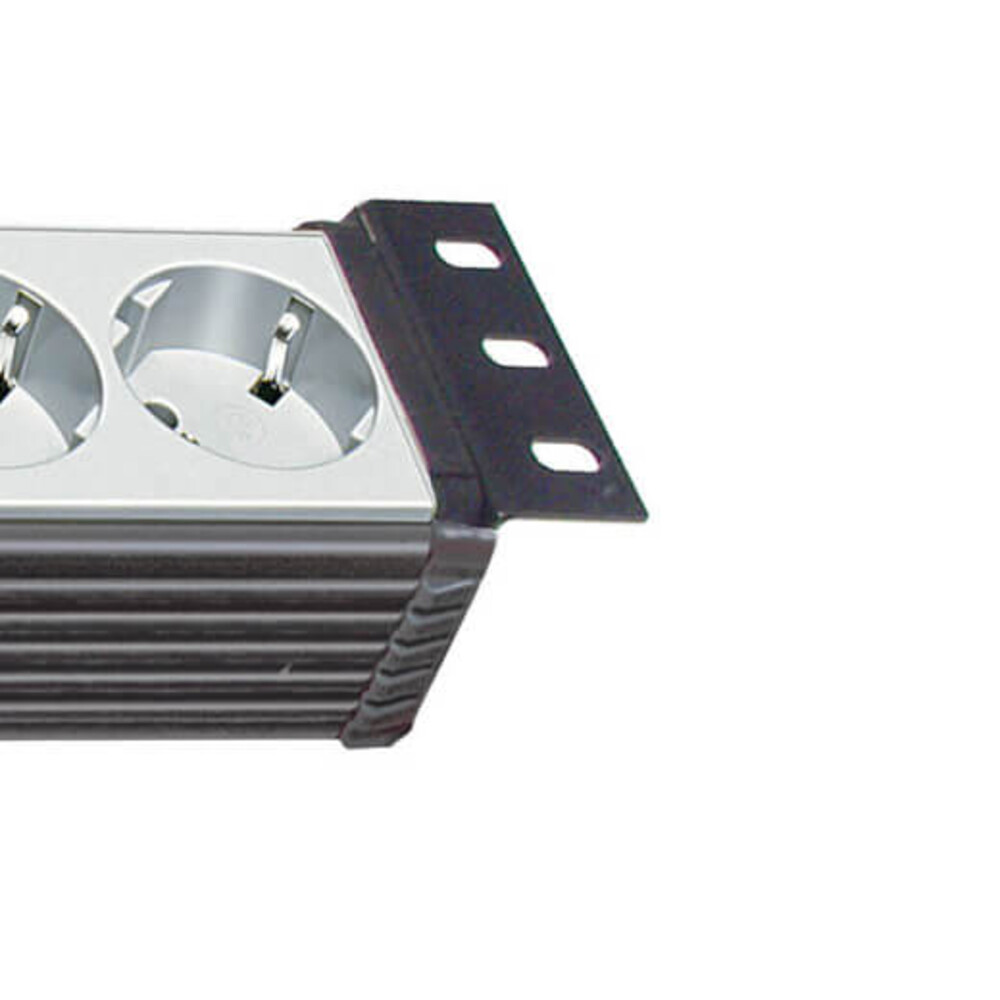 Steckdosenleiste von Brennenstuhl in schwarz lichtgrau für Schaltschränke mit 8 Steckdosen