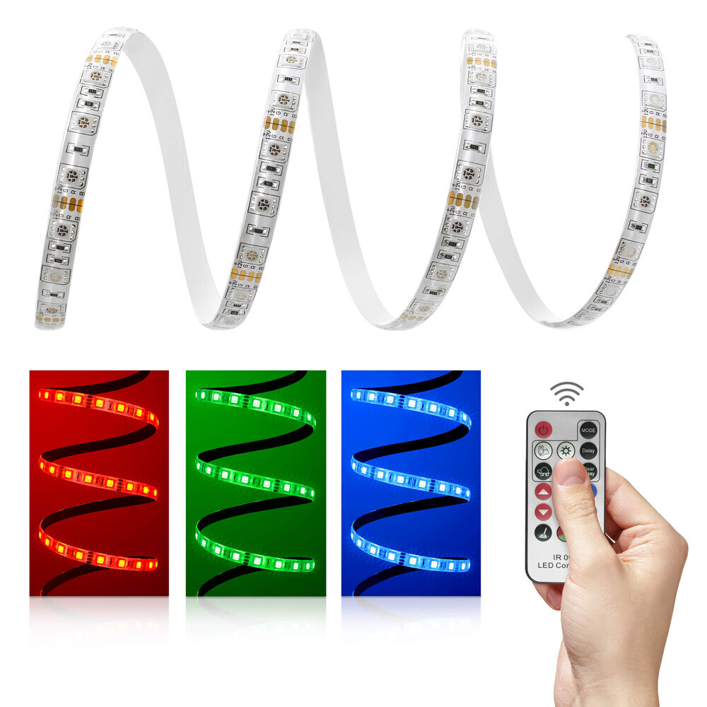 Hochwertiger, farbenfroher RGB LED Streifen von LED Universum, ideal für jede Beleuchtungsstimmung