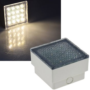 LED Pflasterstein "BRIKX 10" warmweiß, 10x10x7cm, 80lm, IP67, 230V